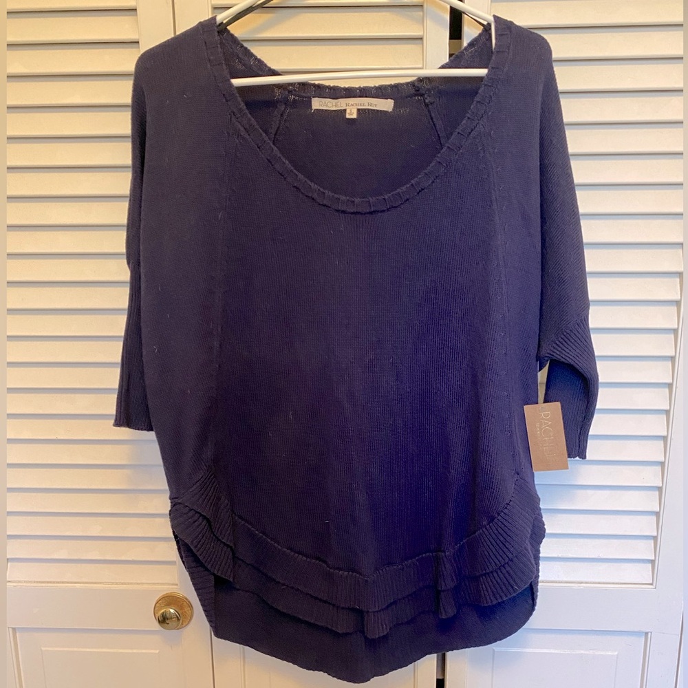 Rachel Roy Deep Blue Knit Top